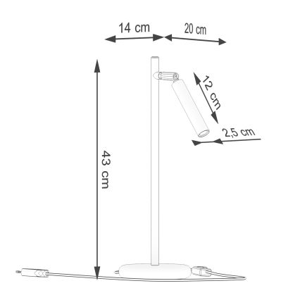 Bordslampa PASTELO 1xG9/8W/230V vit