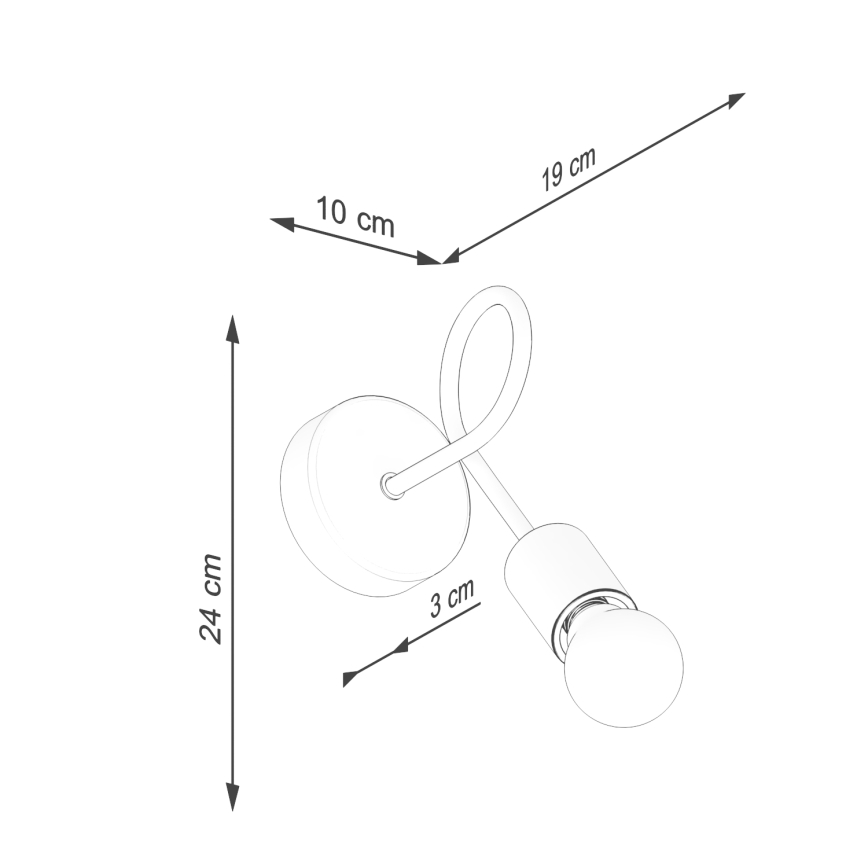 Vägglampa EMBER 1xE27/15W/230V vit/beige/bok
