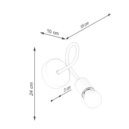 Vägglampa EMBER 1xE27/15W/230V svart/beige/bok