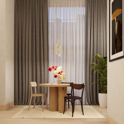 Ljuskrona med textilsladd LAGOS 3xGU10/10W/230V grädde