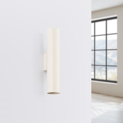 Vägglampa LAGOS 2xGU10/10W/230V grädde