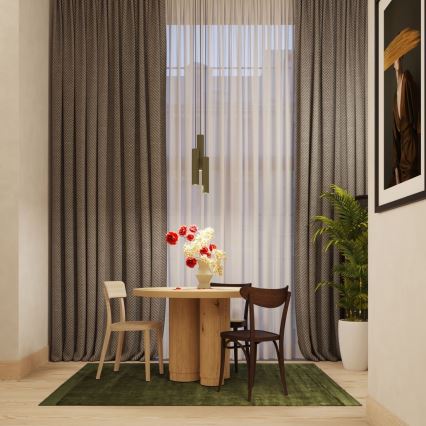 Ljuskrona med textilsladd LAGOS 3xGU10/10W/230V grön