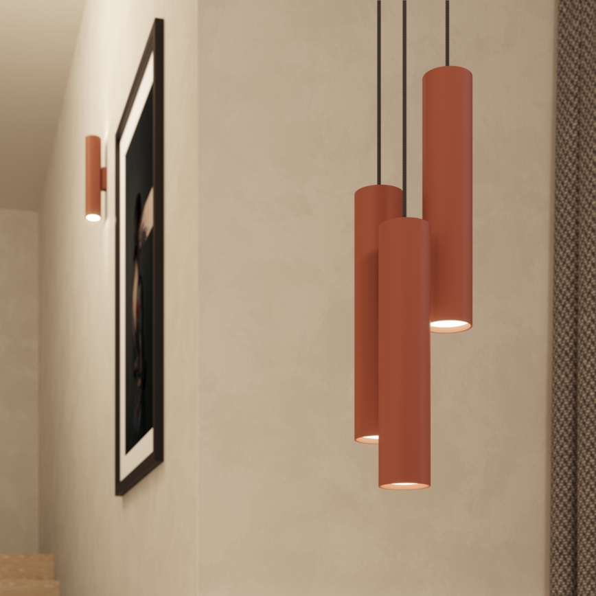 Vägglampa LAGOS 2xGU10/10W/230V röd