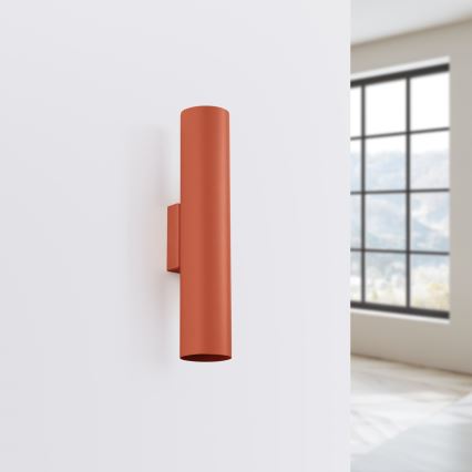 Vägglampa LAGOS 2xGU10/10W/230V röd