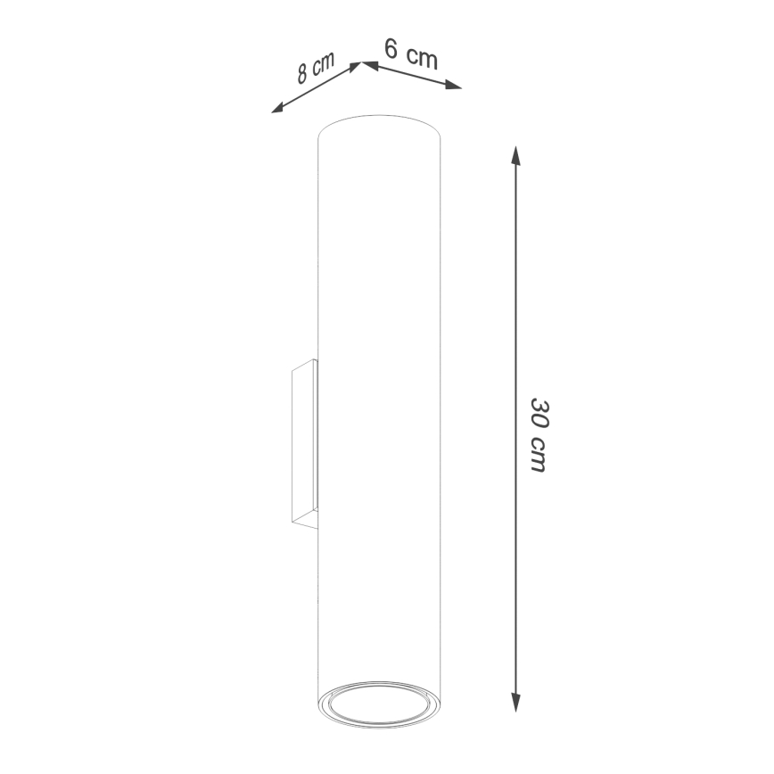 Vägglampa LAGOS 2xGU10/10W/230V röd