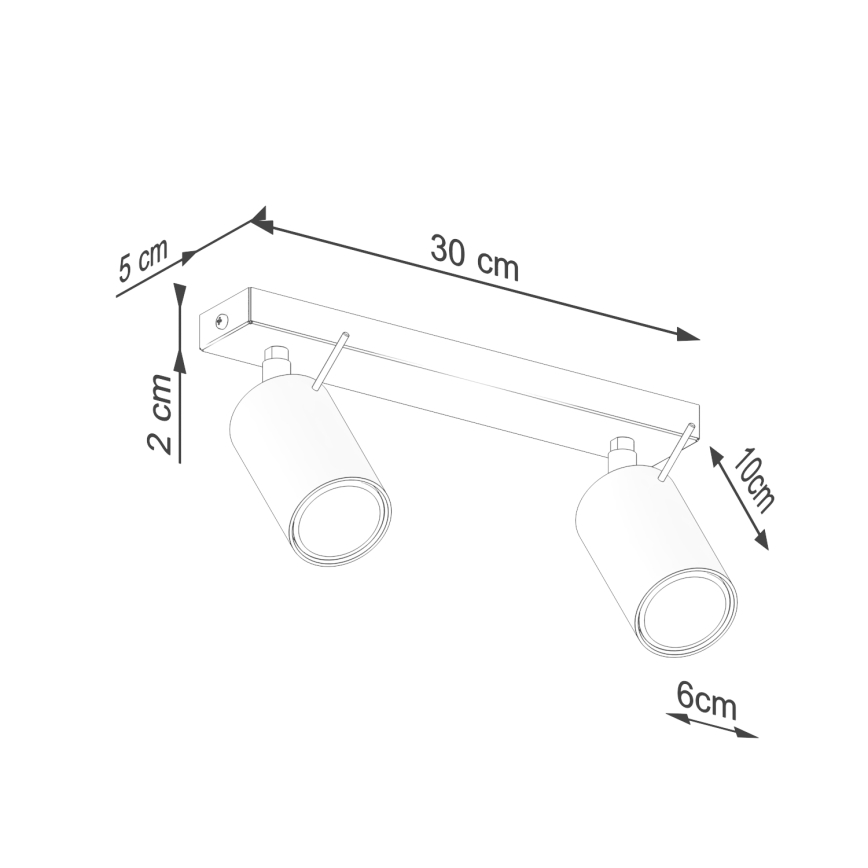 Spotlight RING 2xGU10/10W/230V grädde