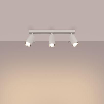 Spotlight RING 3xGU10/10W/230V grädde