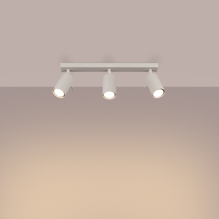 Spotlight RING 3xGU10/10W/230V grädde