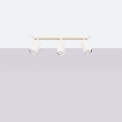 Spotlight RING 3xGU10/10W/230V grädde