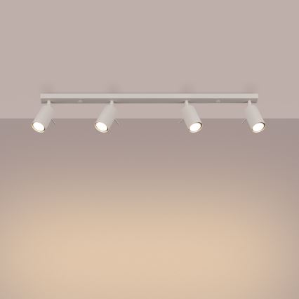 Spotlight RING 4xGU10/10W/230V grädde