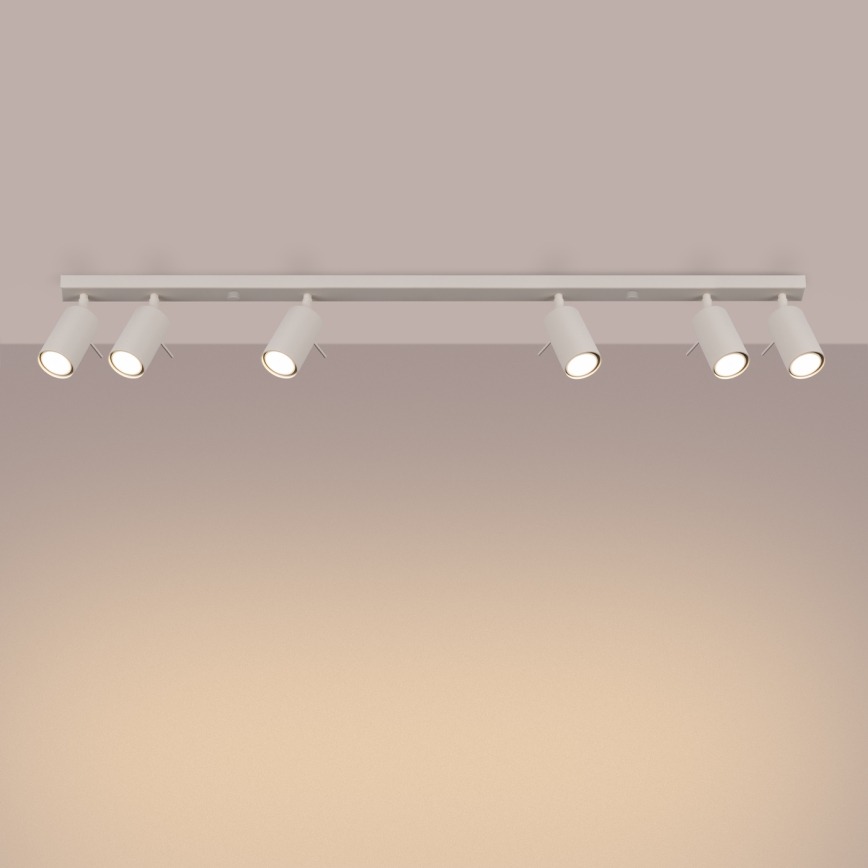 Spotlight RING 6xGU10/10W/230V grädde