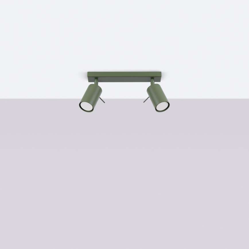 Spotlight RING 2xGU10/10W/230V grön