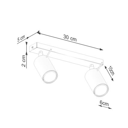Spotlight RING 2xGU10/10W/230V grön