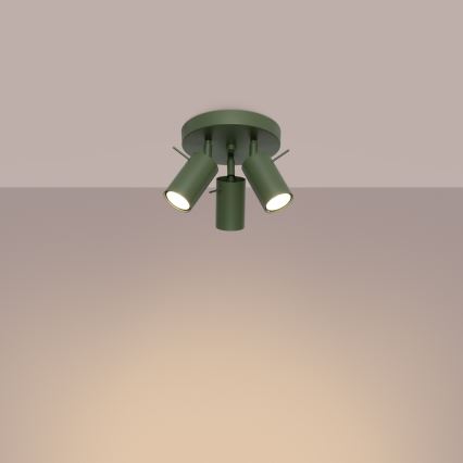 Spotlight RING 3xGU10/10W/230V grön