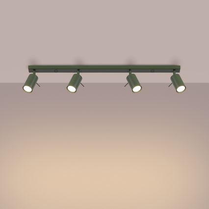 Spotlight RING 4xGU10/10W/230V grön