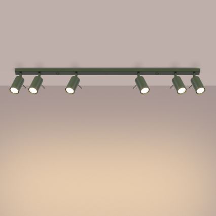 Spotlight RING 6xGU10/10W/230V grön