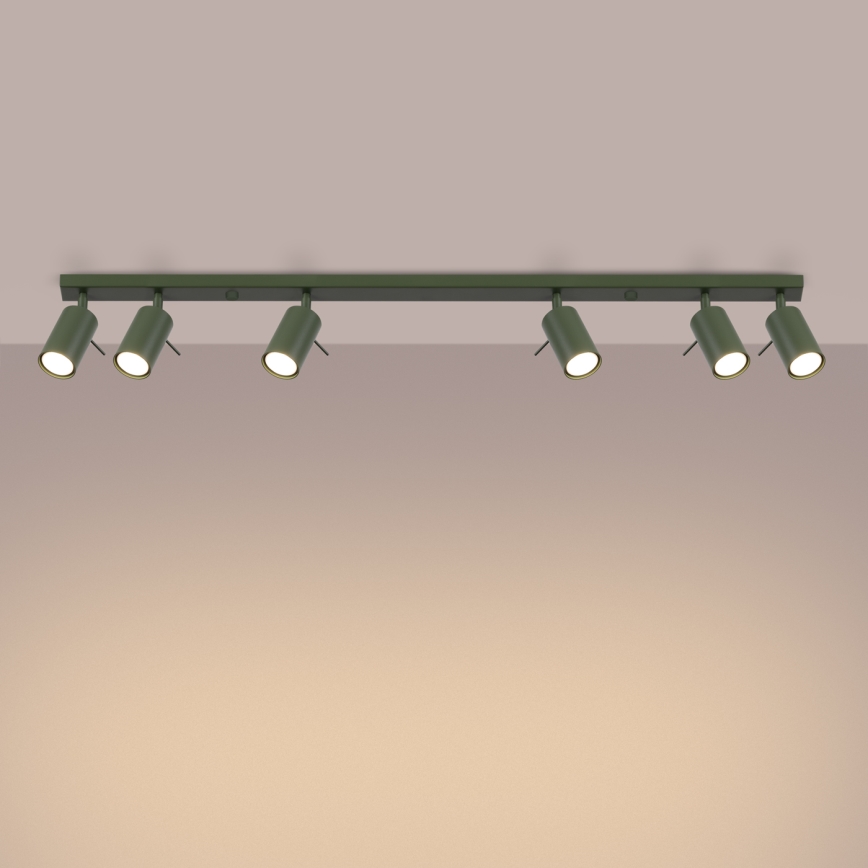 Spotlight RING 6xGU10/10W/230V grön