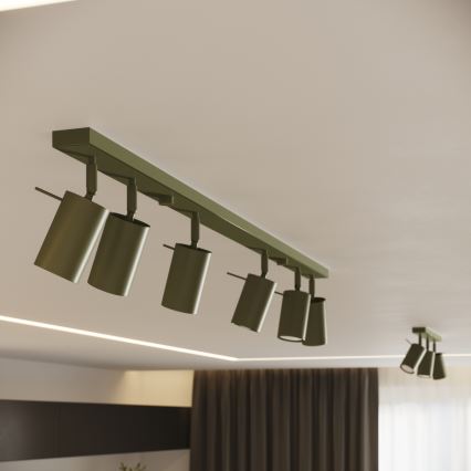 Spotlight RING 6xGU10/10W/230V grön