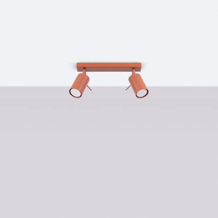 Spotlight RING 2xGU10/10W/230V röd