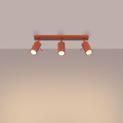 Spotlight RING 3xGU10/10W/230V röd