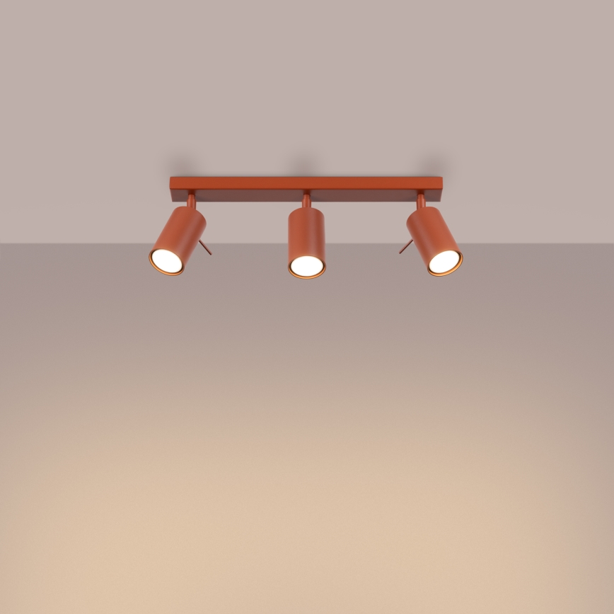 Spotlight RING 3xGU10/10W/230V röd