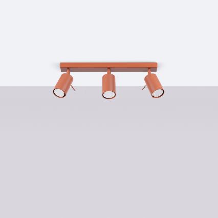 Spotlight RING 3xGU10/10W/230V röd