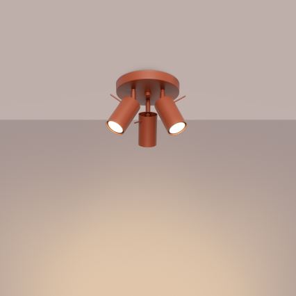 Spotlight RING 3xGU10/10W/230V röd