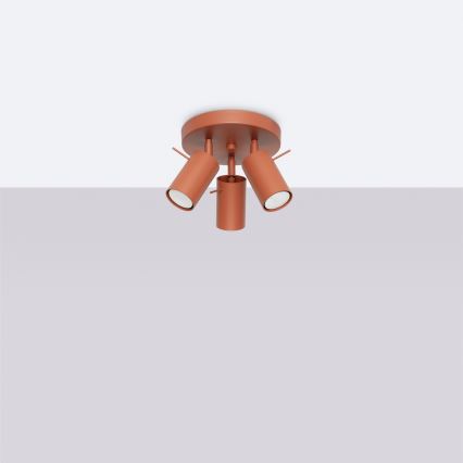 Spotlight RING 3xGU10/10W/230V röd