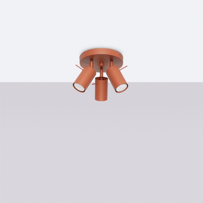 Spotlight RING 3xGU10/10W/230V röd