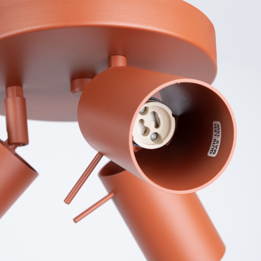 Spotlight RING 3xGU10/10W/230V röd