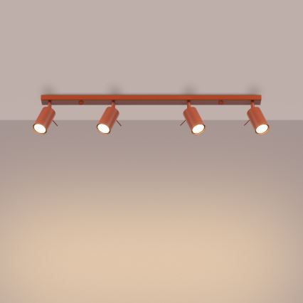 Spotlight RING 4xGU10/10W/230V röd