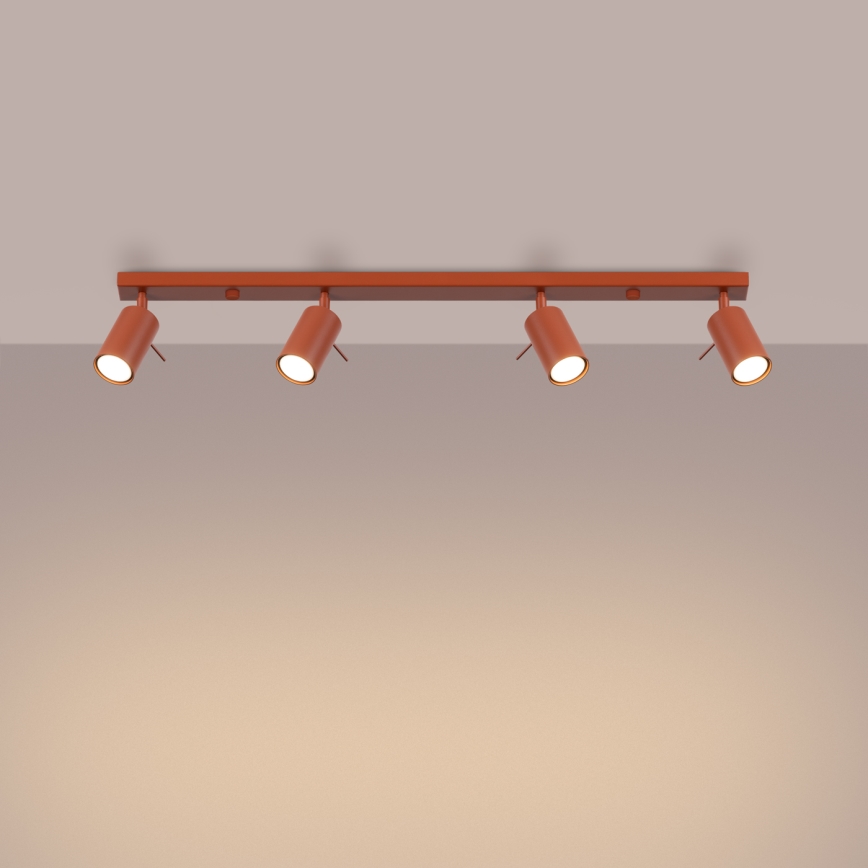 Spotlight RING 4xGU10/10W/230V röd