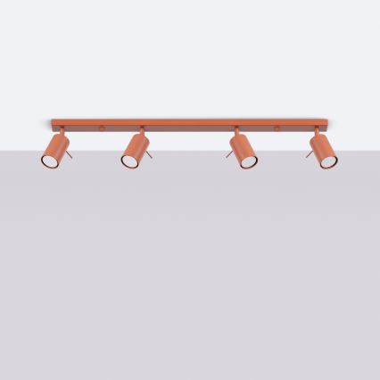 Spotlight RING 4xGU10/10W/230V röd