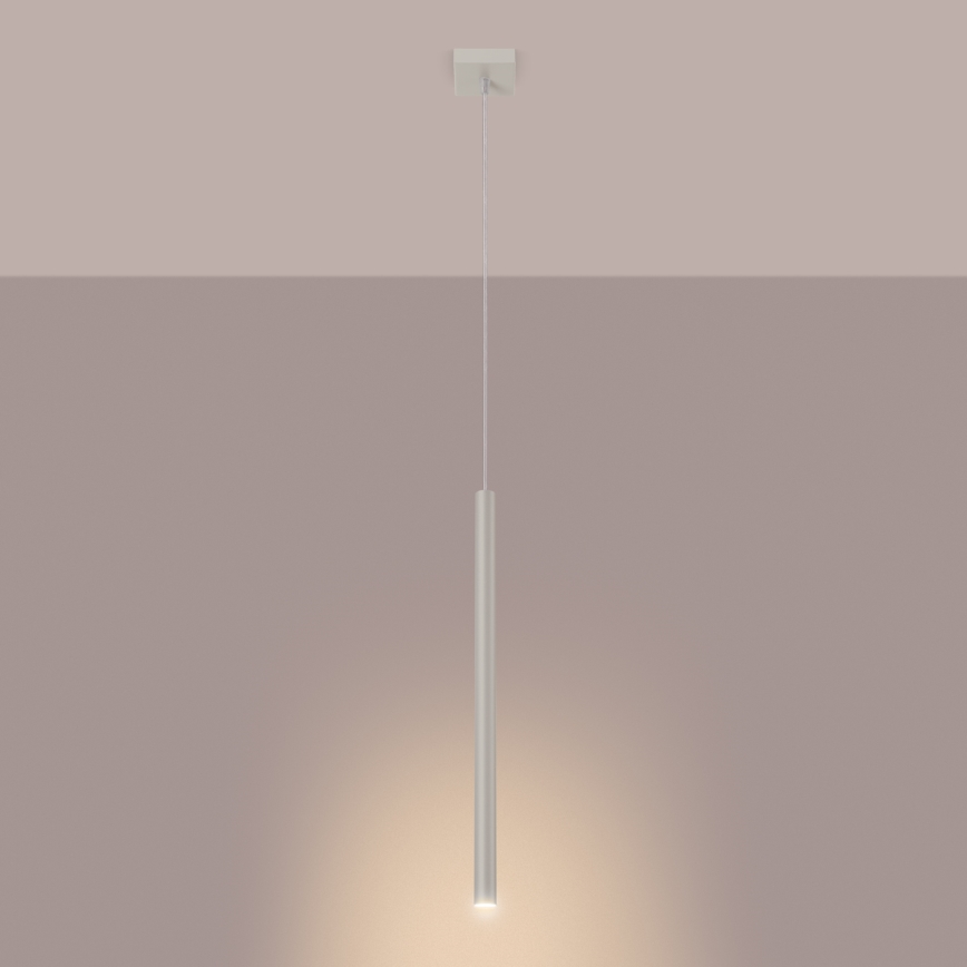 Ljuskrona med textilsladd PASTELO 1xG9/8W/230V grädde