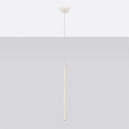 Ljuskrona med textilsladd PASTELO 1xG9/8W/230V grädde