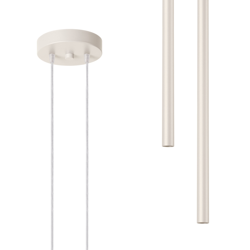 Ljuskrona med textilsladd PASTELO 2xG9/8W/230V grädde