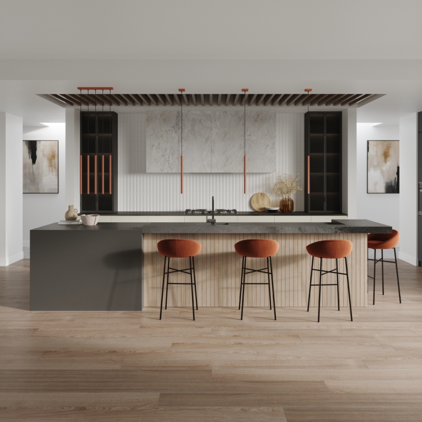 Ljuskrona med textilsladd PASTELO 1xG9/8W/230V röd