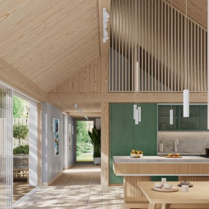 Ljuskrona med textilsladd KARBON 3xGU10/10W/230V vit