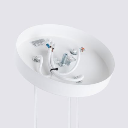 Ljuskrona med textilsladd KARBON 3xGU10/10W/230V vit