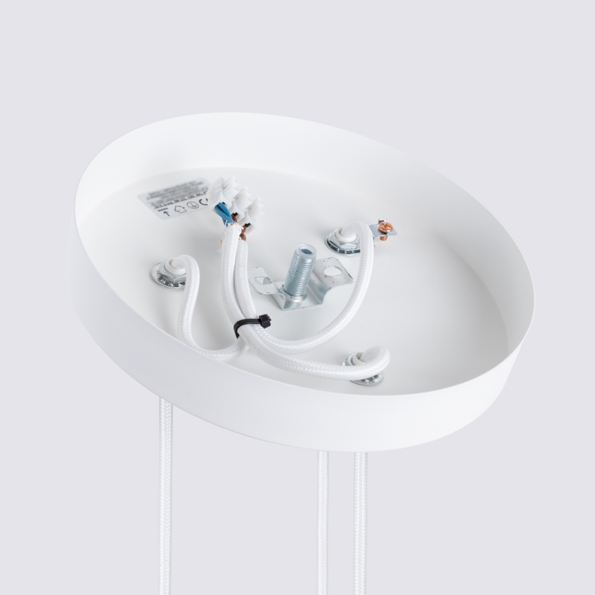 Ljuskrona med textilsladd KARBON 3xGU10/10W/230V vit