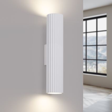 Vägglampa KARBON 2xGU10/10W/230V vit