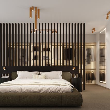 Väggspotlight KARBON 1xGU10/10W/230V guld