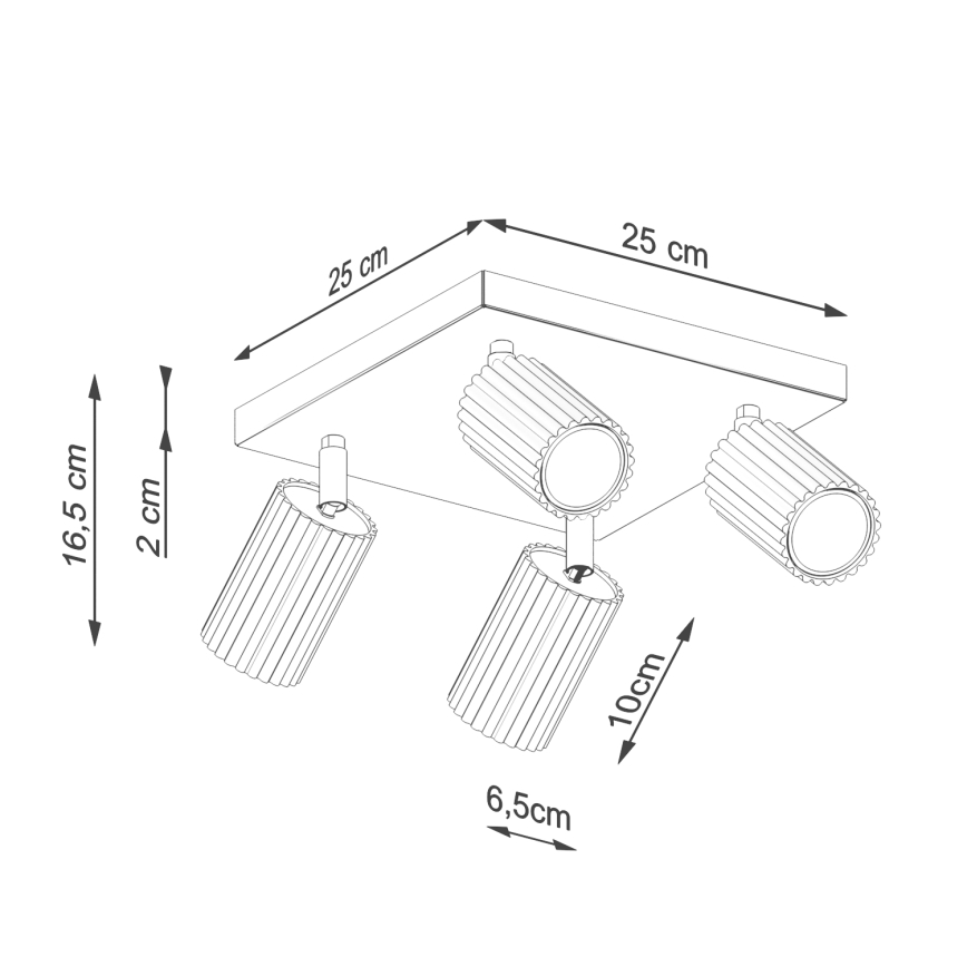 Spotlight KARBON 4xGU10/10W/230V guld