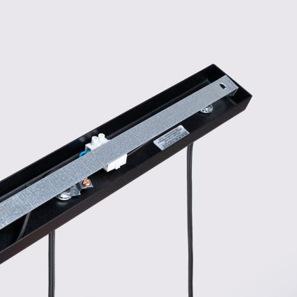 Ljuskrona med textilsladd KARBON 3xGU10/10W/230V svart