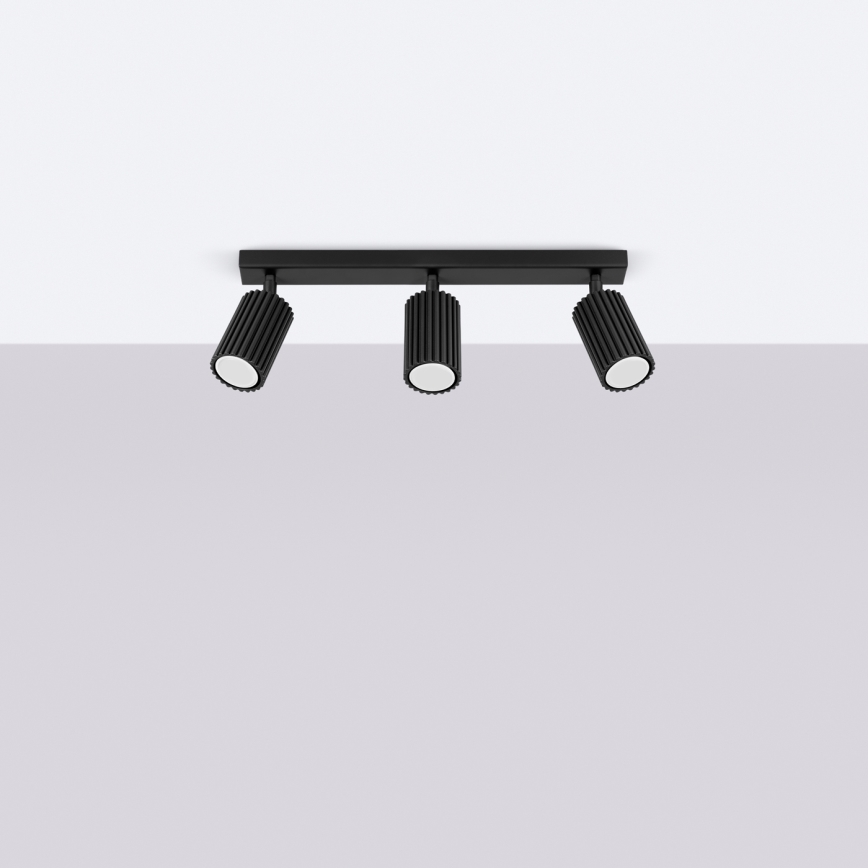 Spotlight KARBON 3xGU10/10W/230V svart