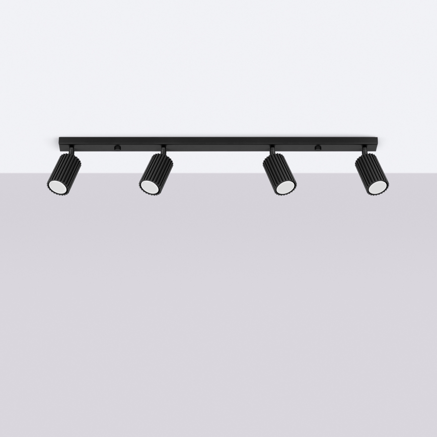 Spotlight KARBON 4xGU10/10W/230V svart