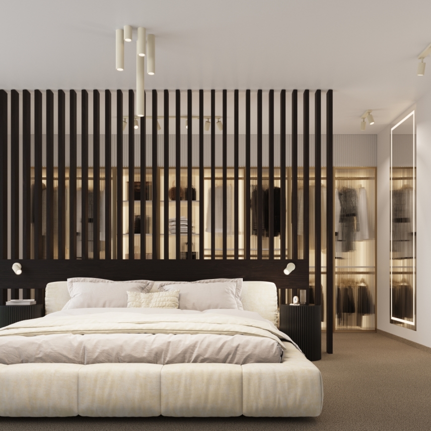 Spotlight KARBON 1xGU10/10W/230V 20 cm grädde