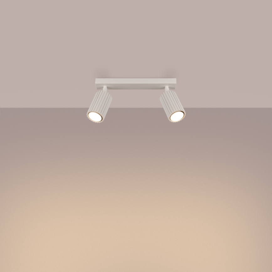 Spotlight KARBON 2xGU10/10W/230V grädde