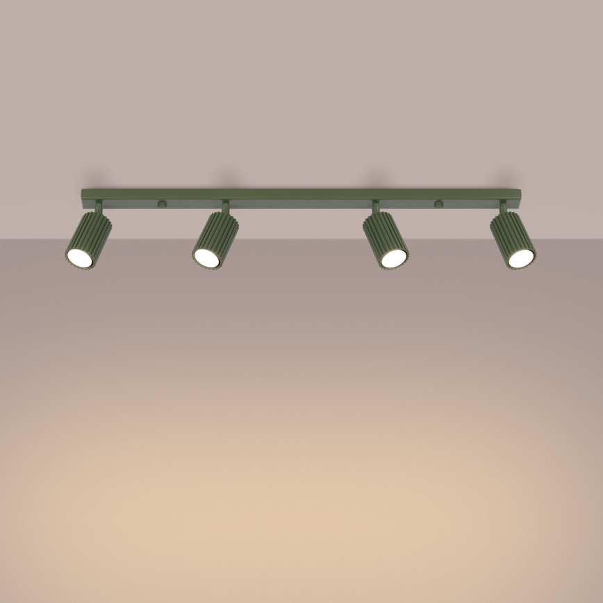 Spotlight KARBON 4xGU10/10W/230V grön
