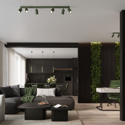 Spotlight KARBON 6xGU10/10W/230V grön